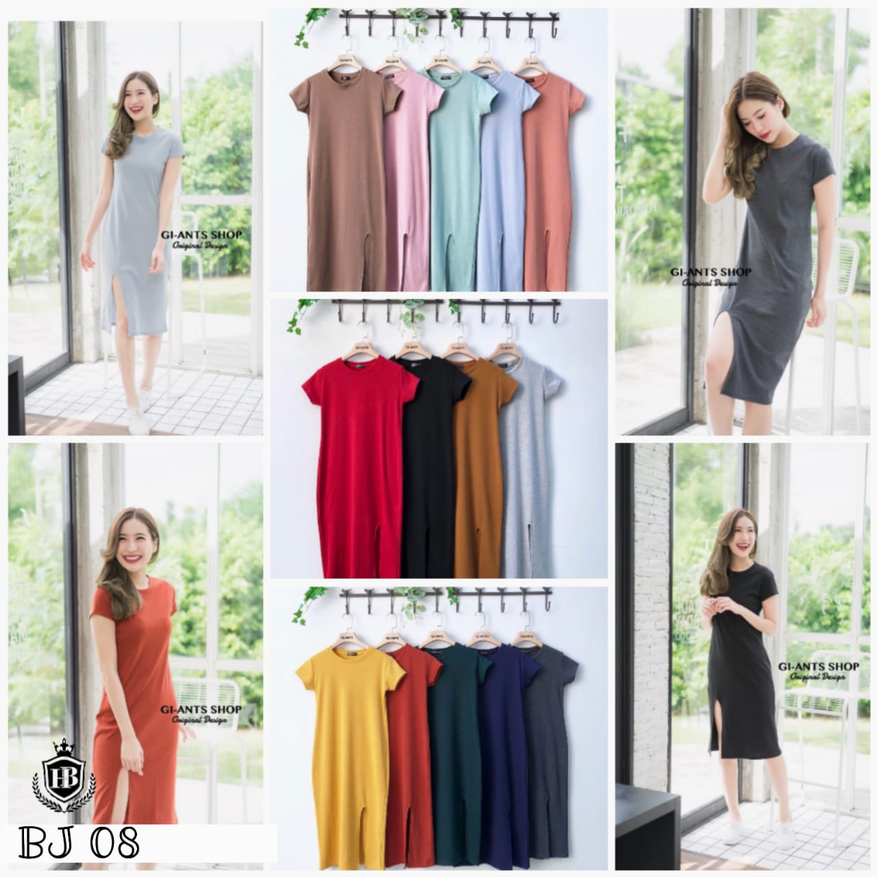 ROUND NECK SHORT SLEEVE DRESS