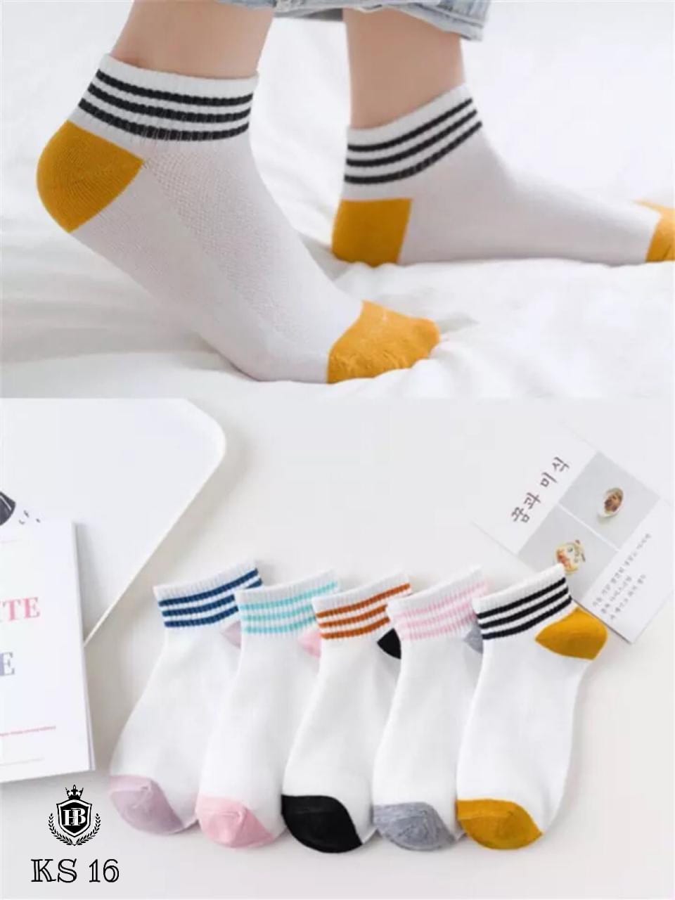 KAOS KAKI PUTIH 3 STRIPS