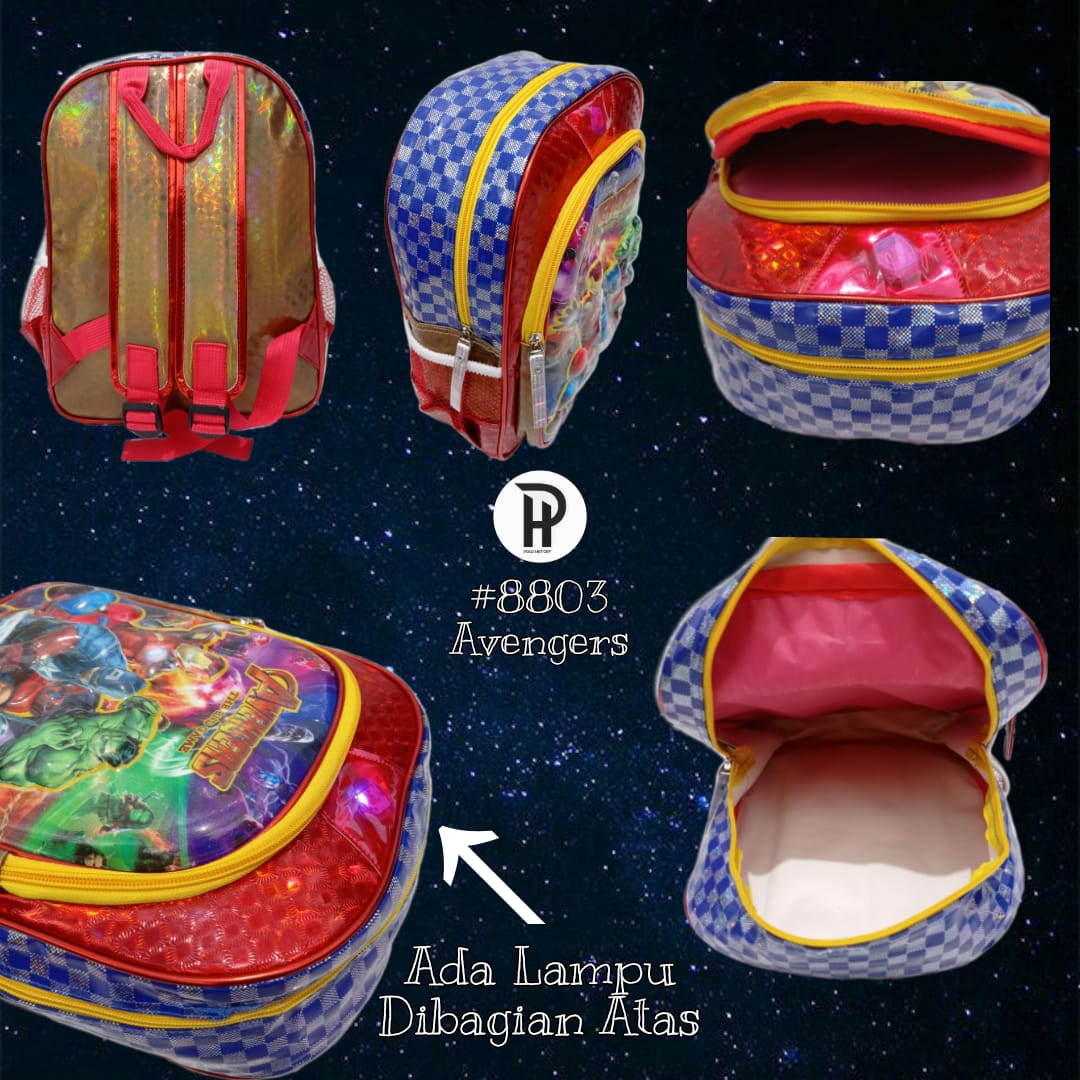 RANSEL ANAK LAMPU 8803 AVENGERS